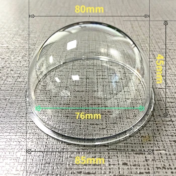 소형 CCTV 카메라 돔 유리 보호 커버, PC 소재 돔 쉘 투명 색상 크기 84.8*44.8mm, 3.5 인치