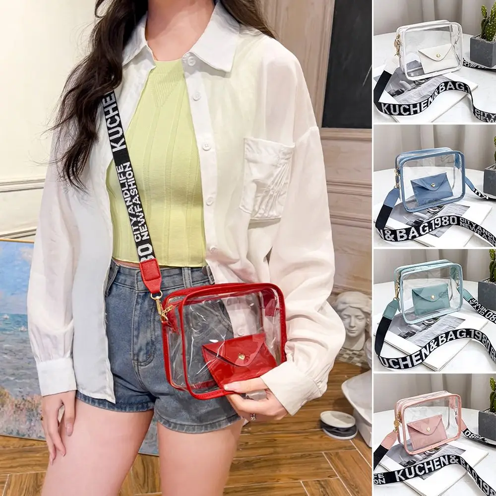 รูปสินค้า กระเป๋าแฟชั่น PVC โปร่งใส สะพายข้าง Crossbody ขนาดเล็ก