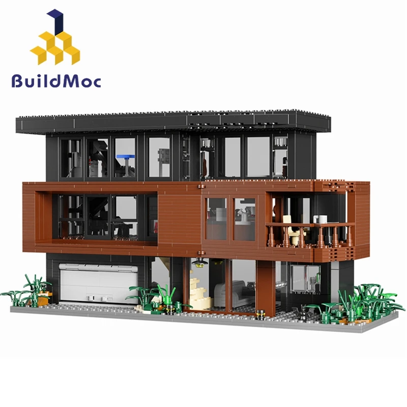 

Buildmoc Movie Vampire Cullen House Architecture MOC Set Building Blocks Kits Toys for Children Kids Gifts Toy 864PCS Bricks