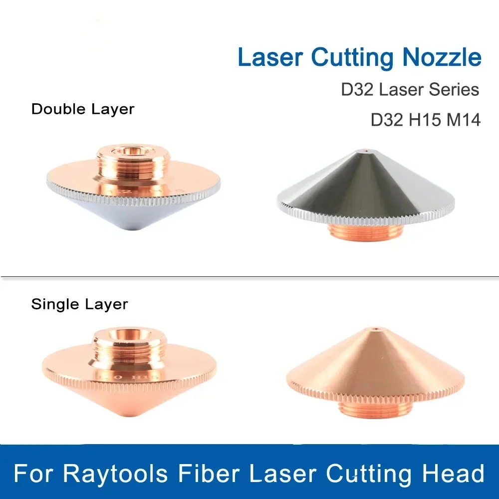 

LSKCSH Raytools Laser Nozzle Single Layer /Double Layers Dia.32mm Caliber 0.8 - 5.0mm for Raytools Fiber Laser conusmables