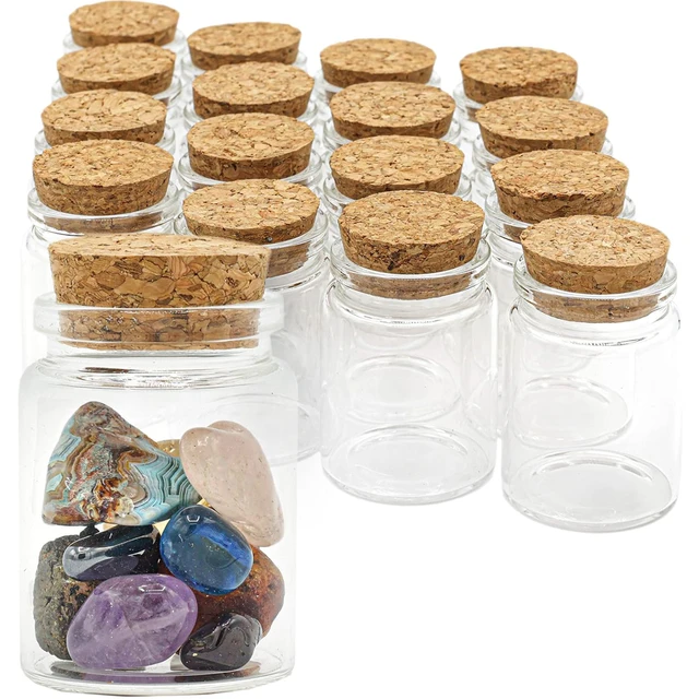30 Mini Bottiglie Vetro 30ml Con Tappo Sughero - Per Messaggi E Decorazioni Fai Da Te - Foto 8