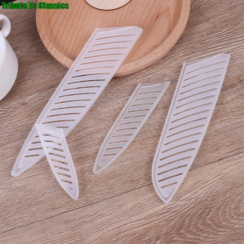 Transparent Plastic Knife Cover Blade Protector For 3/5/7/8 Inch 4pcs knife cover