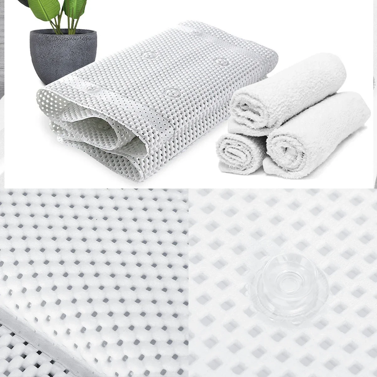 Bath Pillow Breathable Bath Pillow Non-Slip 3D Mesh Bathtub Spa Head Rest With Suction Cup Support Neck Back Full Body Rest Bathroom Supply