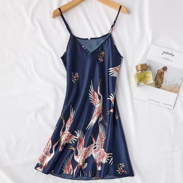 Women Rayon 2PCS Robe Set Bride Bridesmaid Wedding Robe Gown Lace Sexy Kimono Bathrobe Night Dress Casual Nightgown Sleepwear Navy Blue 2