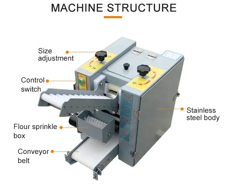 Automatic Pizza Press Skin Dough Sheeter Pita Bread Roti Maker Tortilla Dumpling Wrapper Machine Low Energy High Speed