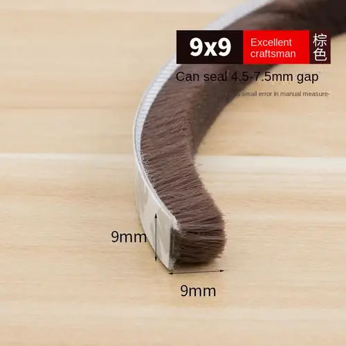 Self-adhesive Bristles Wool Pile Weatherstrip Door Window Brush Seal 7/9 X 5mm 9mm 12mm 15mm 23mm Warm Winter Gray White Brown - Image 9