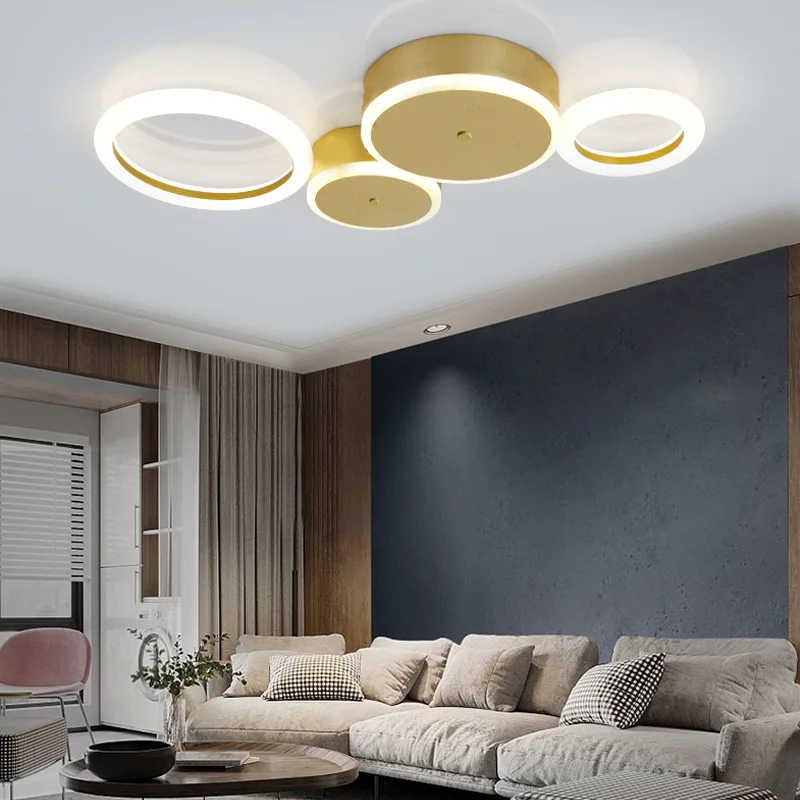 

Intelligent Led Ceiling Lamp Remote Control Dimming Ceiling Chandelier,Indoor Lighting For Living Room/Bedroom Iron Art Acrylic