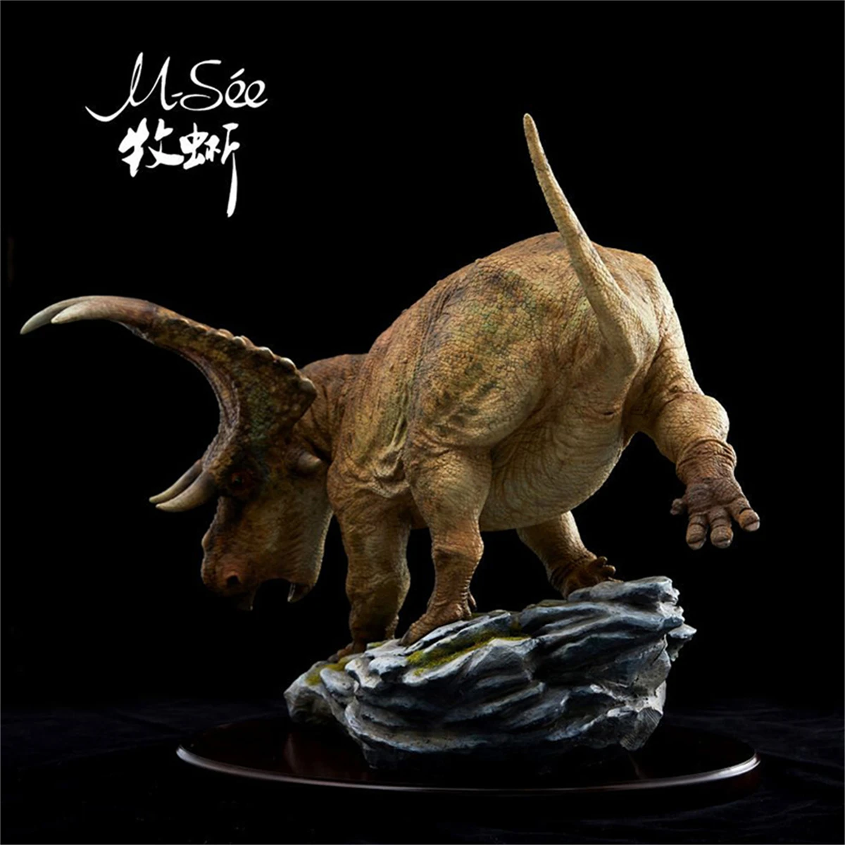 

M.See 1/10 Diabloceratops Model Dinosaur Statue Collector Animal Figure Adult Toy Decoration Ornament Kids Child Gift Present
