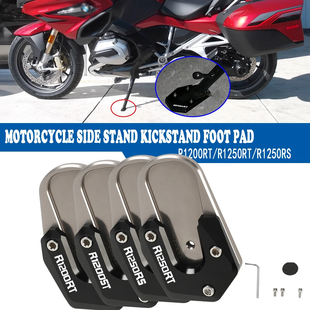 

Motorcycle Accessories Kickstand Foot Side Stand Extension Pad Plate For BMW R1200RT R1200ST R1250RT R1250RS R 1200 1250 RT/RS