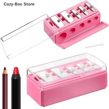 [ZY] Affilapenne Multifunzione a 5 Fori con Coperchio per Matite Eyeliner e Lipliner[ZY]