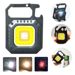 Mini LED Flashlight with Magnetic Base - 800 Lumens, USB Rechargeable, 7 Light Modes (LED Flashlight)