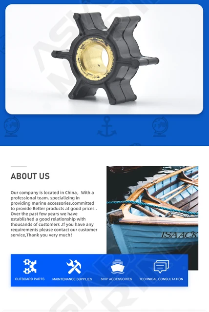 Girante Pompa Acqua Akozon 389576 - Per Motori Johnson/Evinrude 4-8 CV - Foto 3