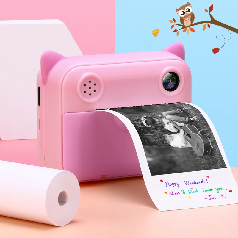 

Kids High-definition Instant Thermal Print Camera 2.4 Inch Screen Children Photo Camera Toy for Birthday Christmas Gift
