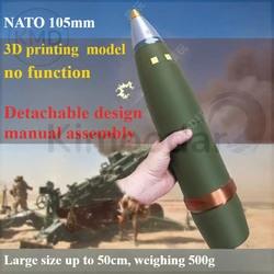 Military Collector's Edition: 105mm Artillery Model Kit - 3D Printed Display Ornament (Height 50cm 500g)
