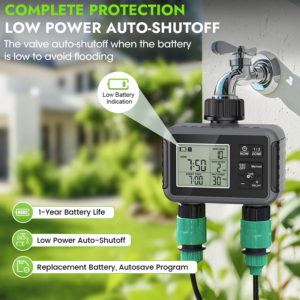 Optonal 1/2-Outlets Timer Garding Watering