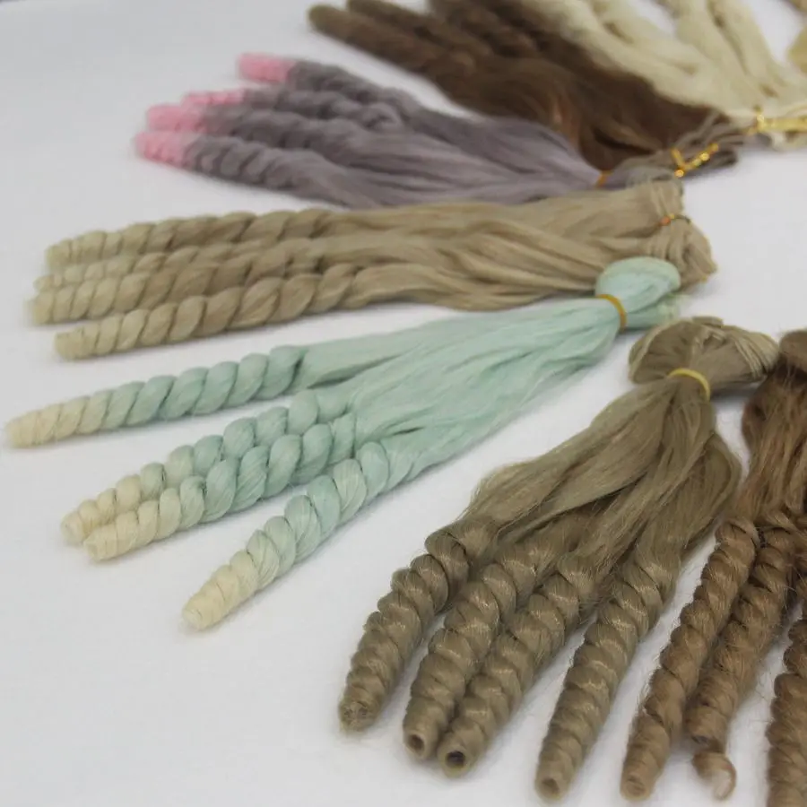 

1 pcs 20*100cm Curls High-Temperature Doll Wigs DIY Hair for SD for BJD for Blythe 1/3 1/4 1/6 for Dolls Accessories