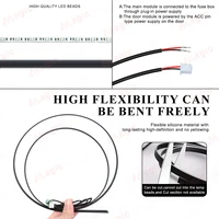 18 in 1 Led Car Ambient Lights 213 64 Color RGB Symphony Streamer Bluetooth Rainbow Interior Acrylic Strips Atmosphere Lamp Kit - Image 2