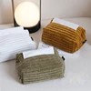 Drop Shipping Modern Simple Velvet Jacquard Tissue Box-like Home and Office Tissue Set Napkin Holder Caja De Pañuelos 1