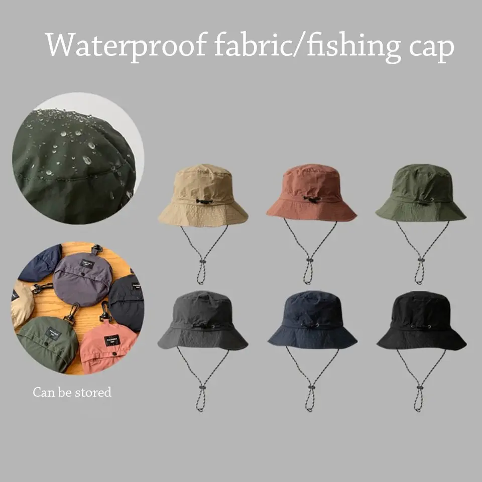 Cappello da Pescatore Unisex Tinta Unita Visiera Parasole Cappello Sole