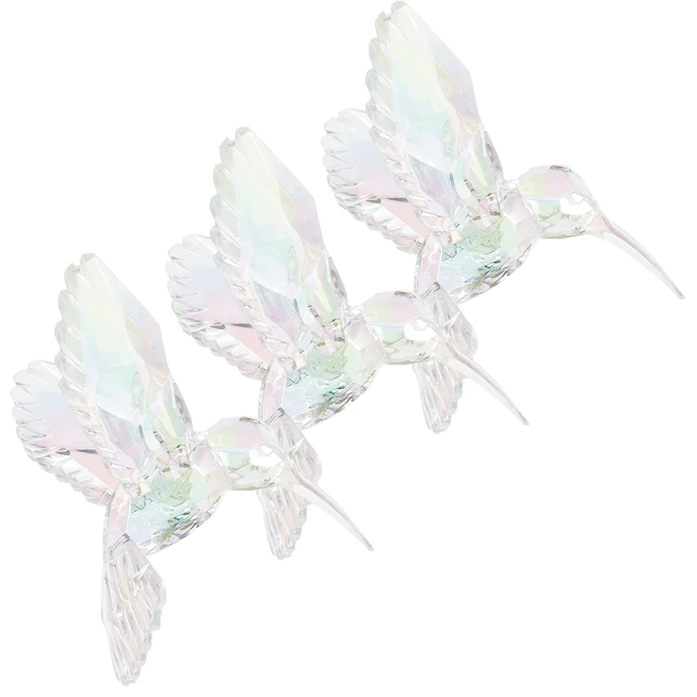 

Hummingbird Ornament Acrylic Iridescent Clear Hummingbird Pendants for Decor
