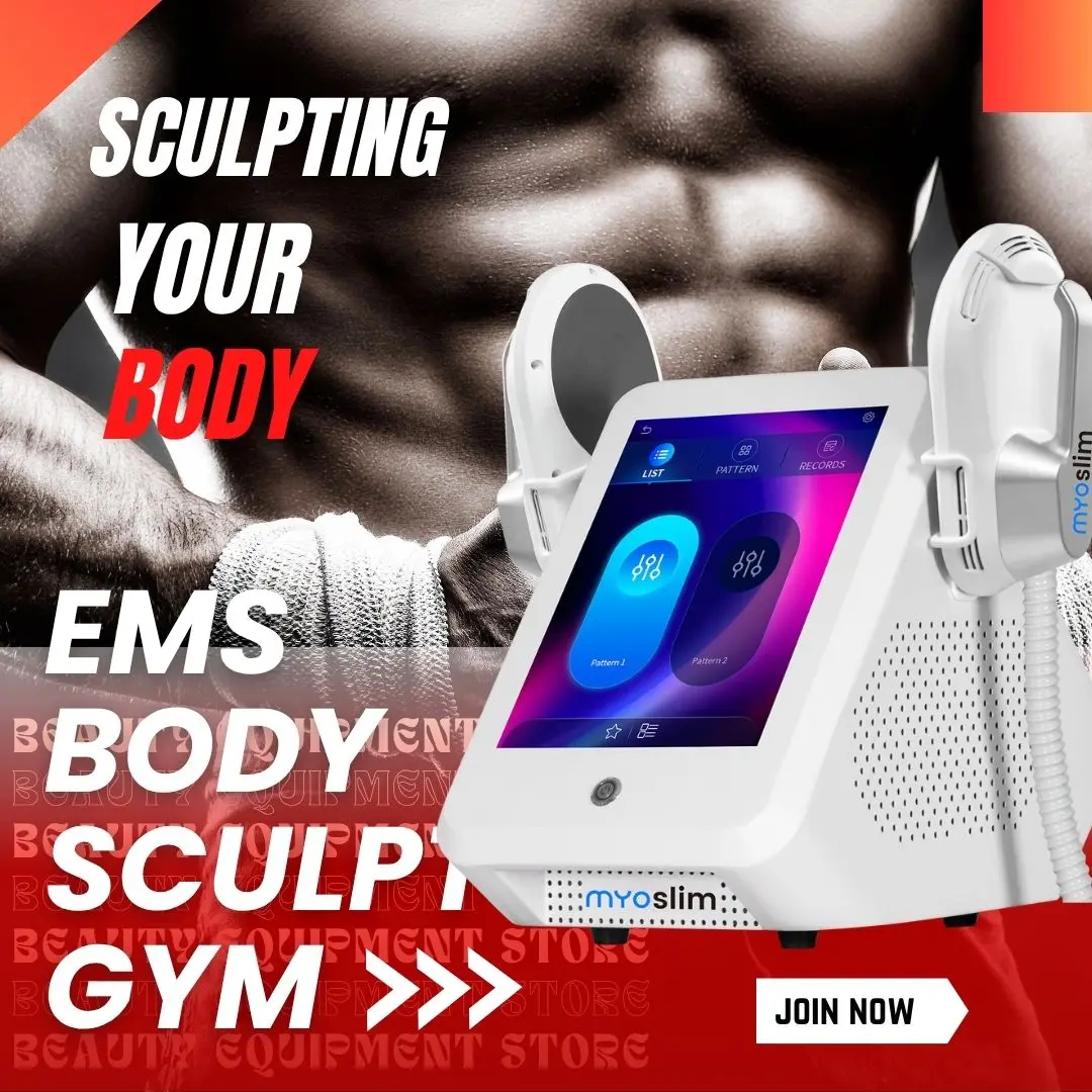 Máquina de Adelgazamiento Corporal MYOslim 6500W EMS, Dispositivo Electromagnético para Esculpir Músculos, Quemar Grasa y Perder Peso