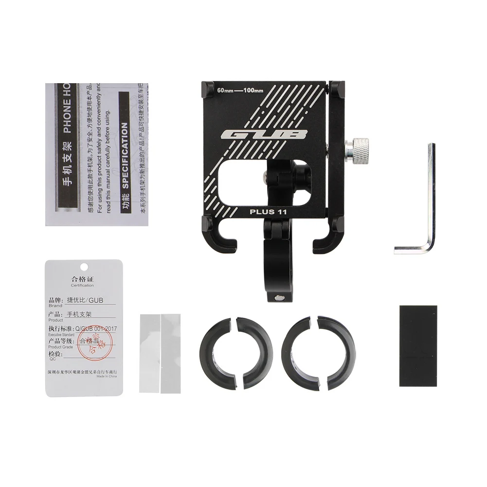 GUB 360&deg; Rotatable Bicycle Phone Holder Riding MTB Bike Moto Motorcycle Stand Bracket Handlebar Cell Clip Aluminum Alloy