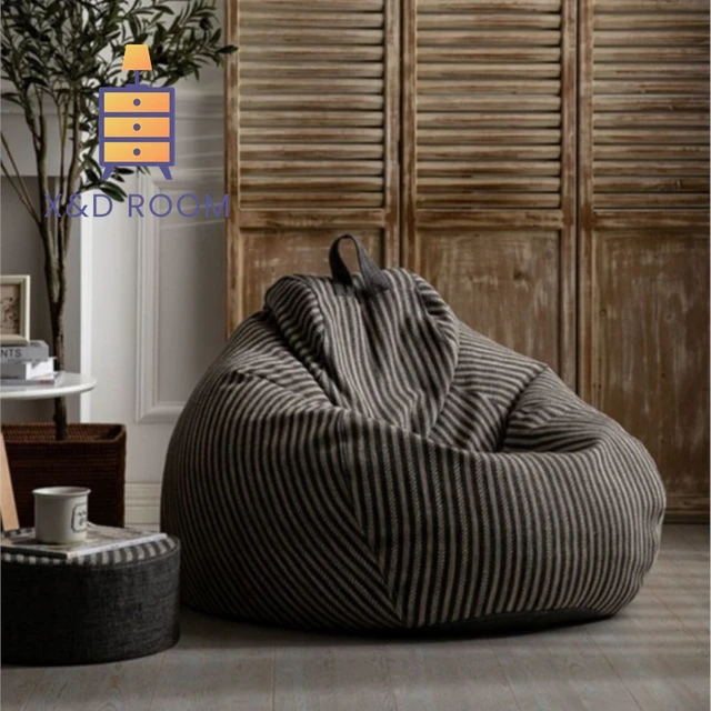 X&D Cotton Lazy Sofa Tatami EPS Particle Single Small House Bean Bag Cute Small Sofa Creative Bedroom Balcony Leisure Lazy Chair 1