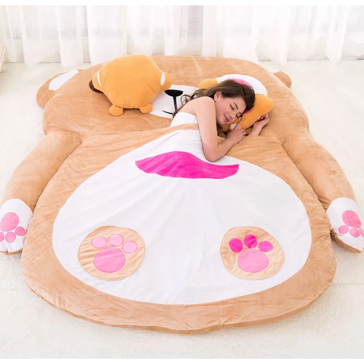 Description Picture 3 of itemCartoon mattress lazy sofa bed Suitable for children tatami mats floor cute cartoon bed soft comfortable brown bear sofa mat