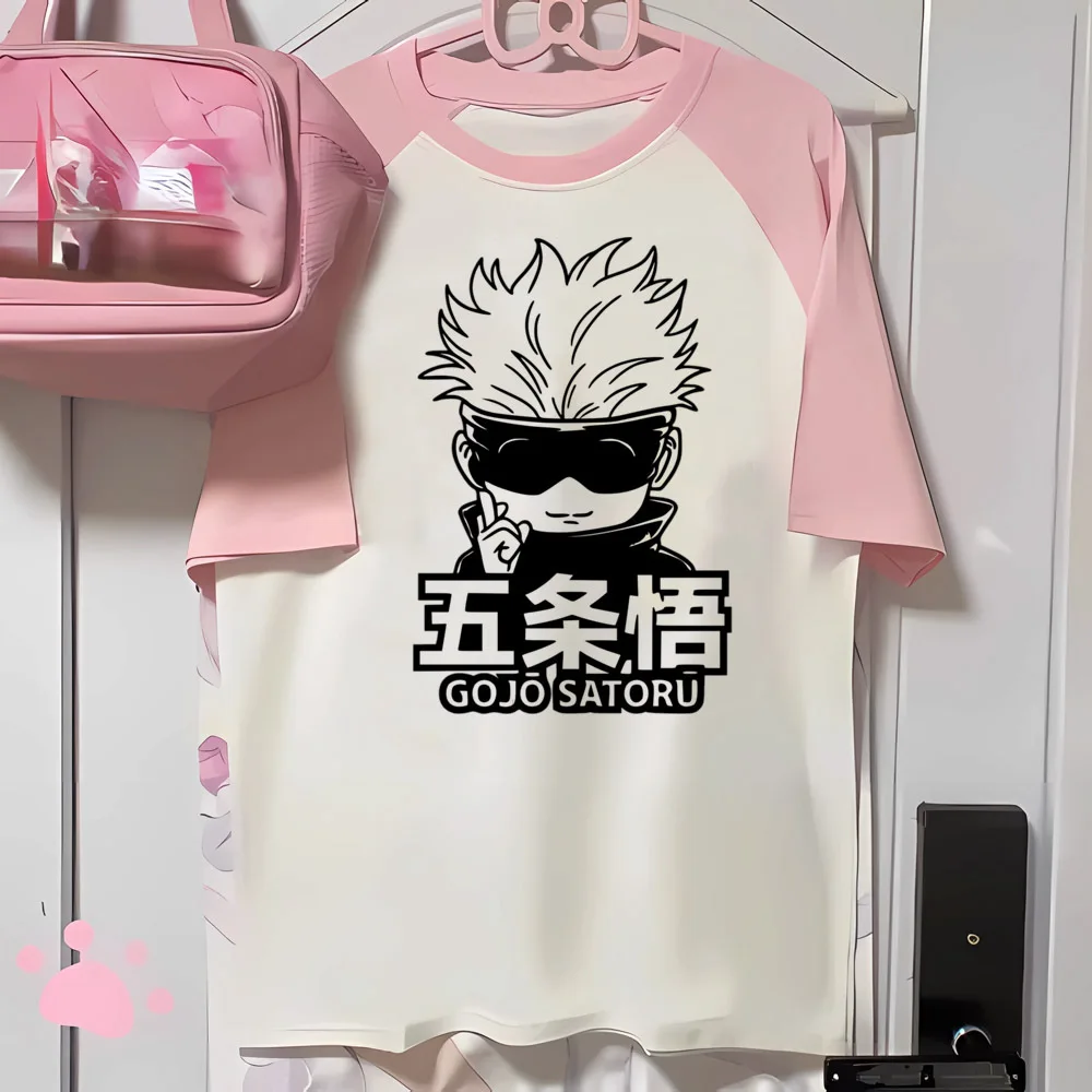 تي شيرت ساتورو جوجو للسيدات بتصميم مطبوع تي شيرت ع...