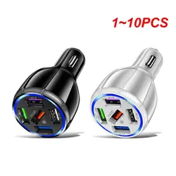 1~10PCS 5 Ports USB Car Charge Quick Mini Fast Charging For 12 Tablet Mobile Phone Charger Adapter in Car
