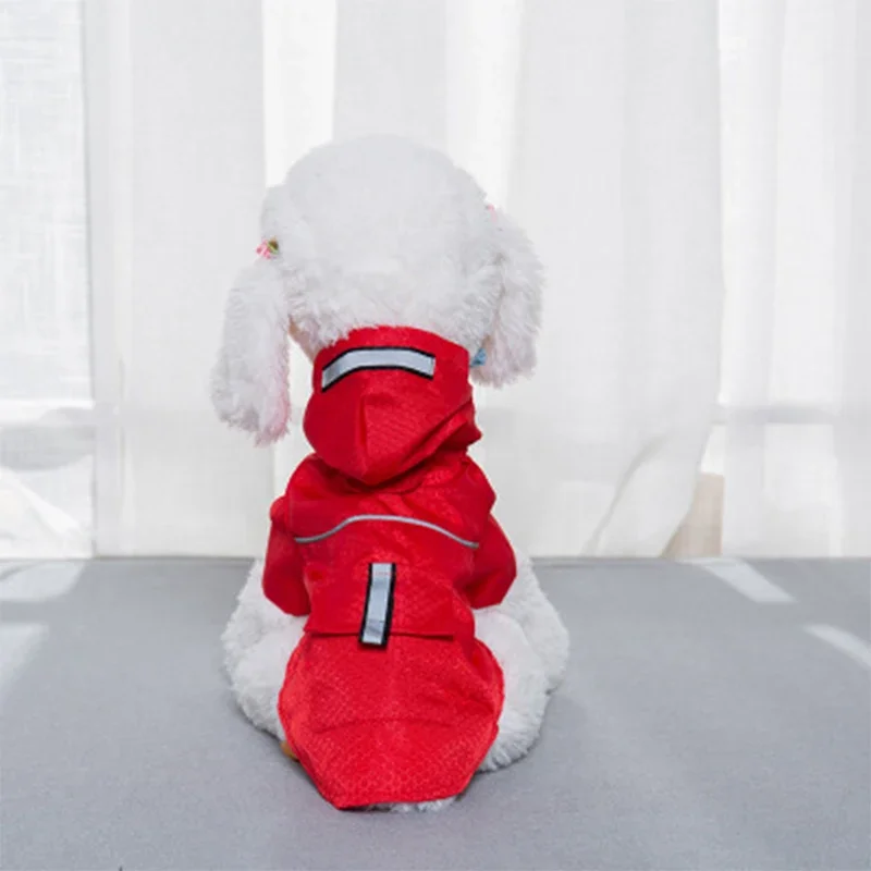 Monochrome Dog Hooded Raincoat 2