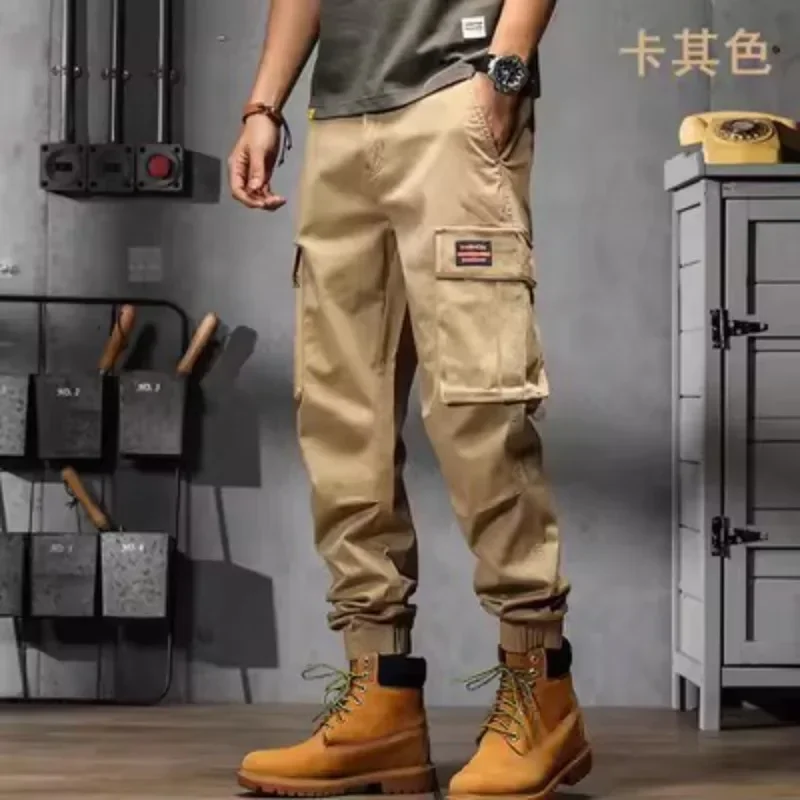 

American Retro Overalls Men's Summer Thin Loose Straight Leg Men's Casual Pants Broad Leg Corset Leg Haren Pants Men