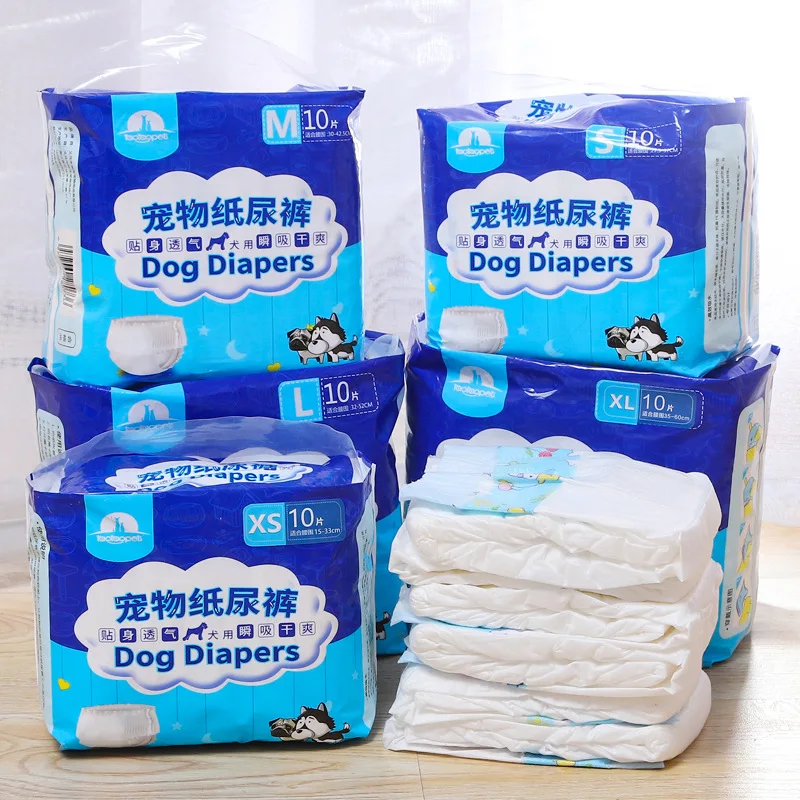 10PCS Disposable Dog Diapers Female/Male 4