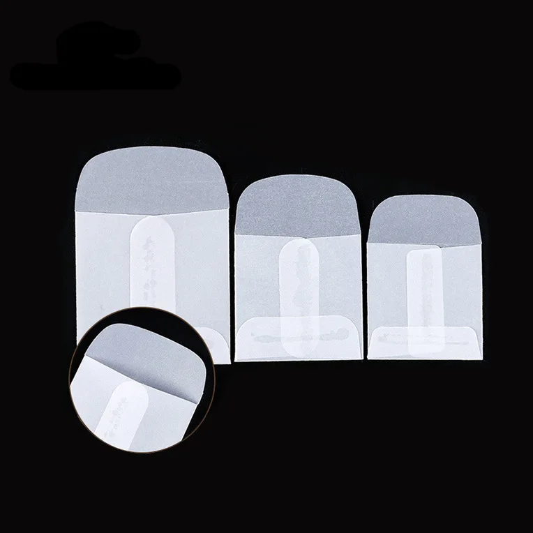50 Teile/los Mini Papier Oval Griffe Umschläge Kleine Teile Geschenk Verpackung Tasche Für Schmuck Ohrring Halskette Lagerung Tasche Großhandel – Detail 3