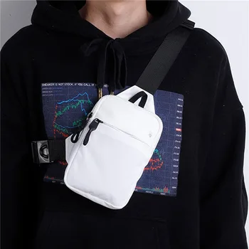 Borsa a Tracolla da Uomo in Nylon Impermeabile, Mini Borsa Sportiva per Cellulare, Marsupio Maschile