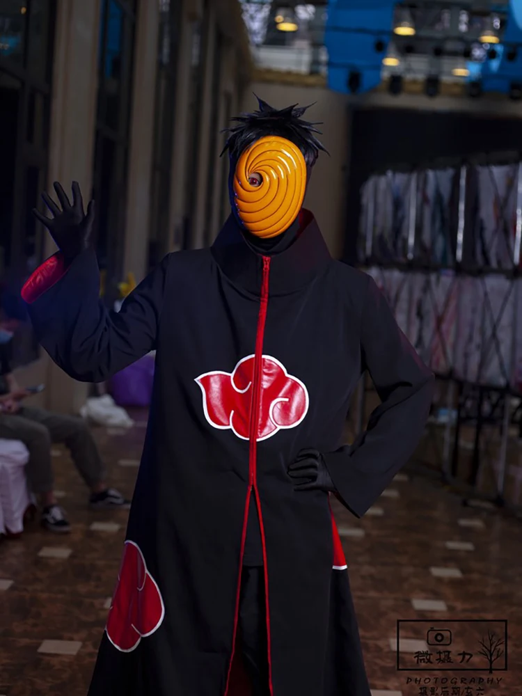 Alta qualidade tobi akatsuki uchiha obito desenhos animados máscara  masquerade cosplay rosto cheio máscara de resina festa