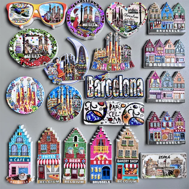 MUYU Magnet Barcellona Spagna 3D frigorifero souvenir