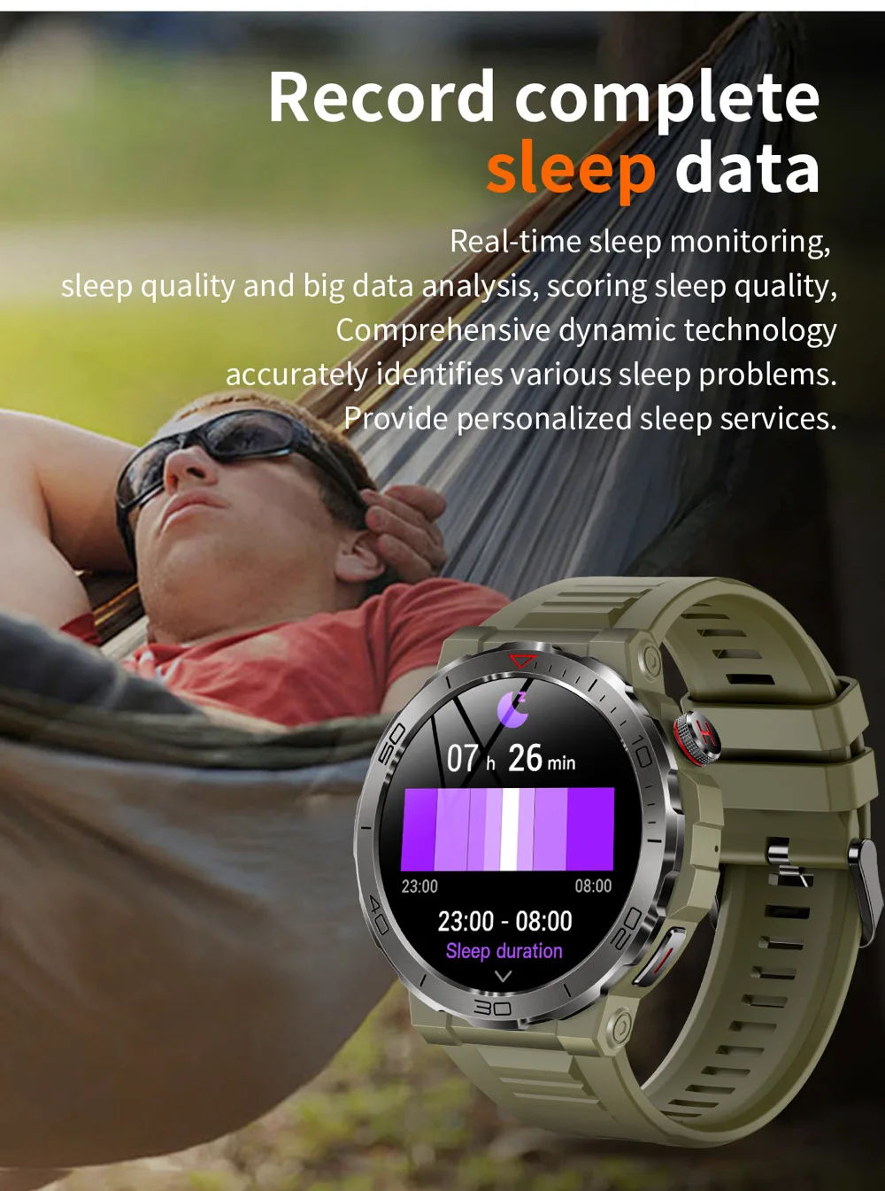 Reloj inteligente deportivo con GPS y pantalla AMOLED, pulsera con brújula, IP68, resistente al agua, Bluetooth, llamadas, monitorización de la salud, para hombre, para actividades al aire libre_voghion.com