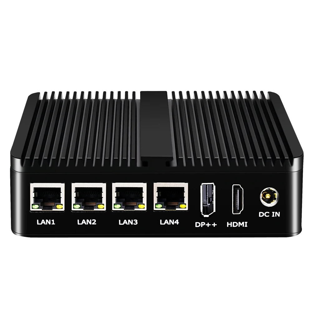 12th Gen 2.5G Firewall Router Intel N100 J6426 4x i225-V LAN 2*COM RS485 RS232 Industrial Fanless Mini PC 2x4K OPNsense Proxmox 2