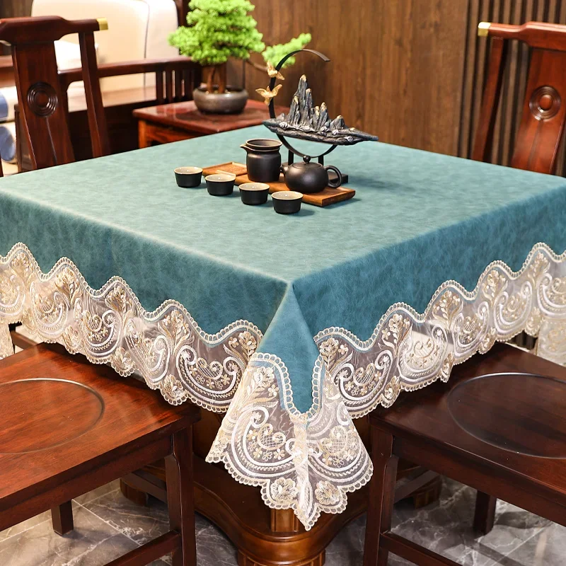 

Table cloth, square, waterproof, oil proof, and washable household square table cloth, mahjong table cloth