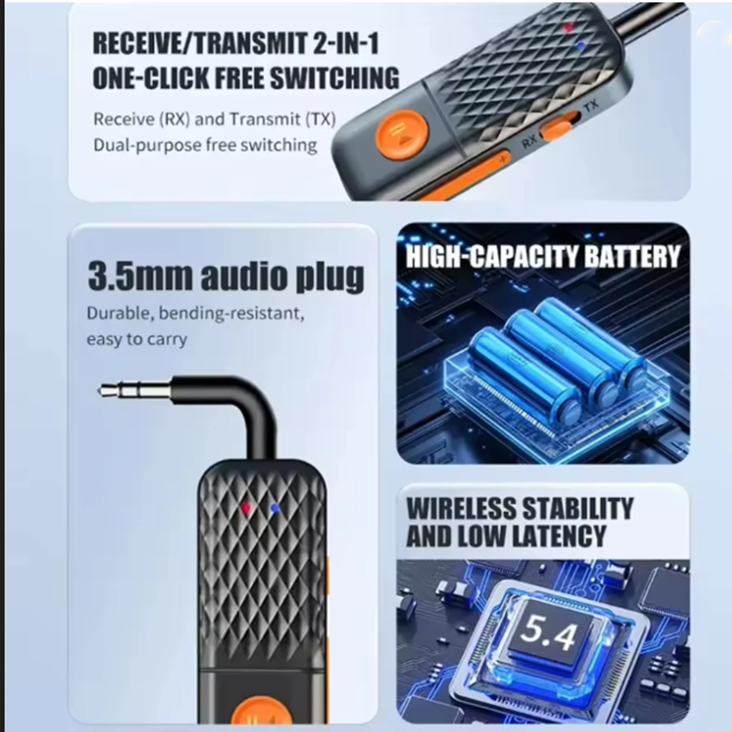 Wireless Bluetooth Headphone Adapter for Philips Fidelio X2HR L2 SHP9600 SHP9500 Headphones Wireless Cables Cords