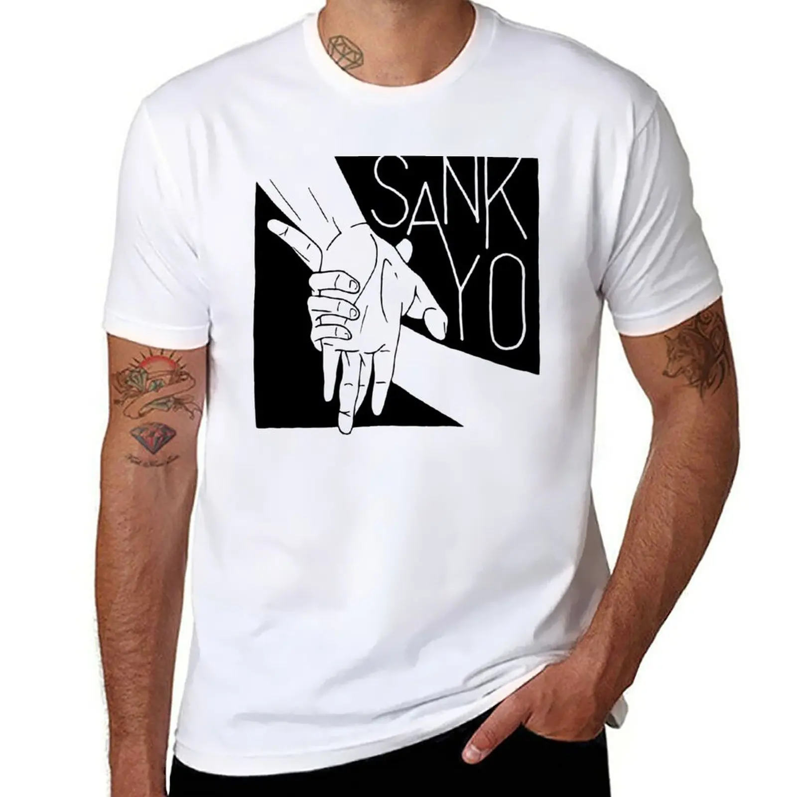 

Новинка, быстросохнущая футболка Aikido Sankyo, одежда в стиле хиппи, корейская модная забавная футболка, Мужская хлопковая футболка