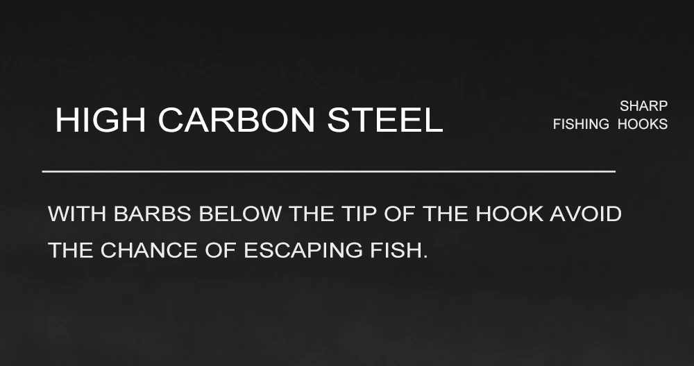 Description Picture 4 of itemFISH KING12Pcs High Carbon Steel Fishing Hooks With Ring 6-13# Automatic Flip SHarp Barbed Fishhook for Carp Fishing Accessories