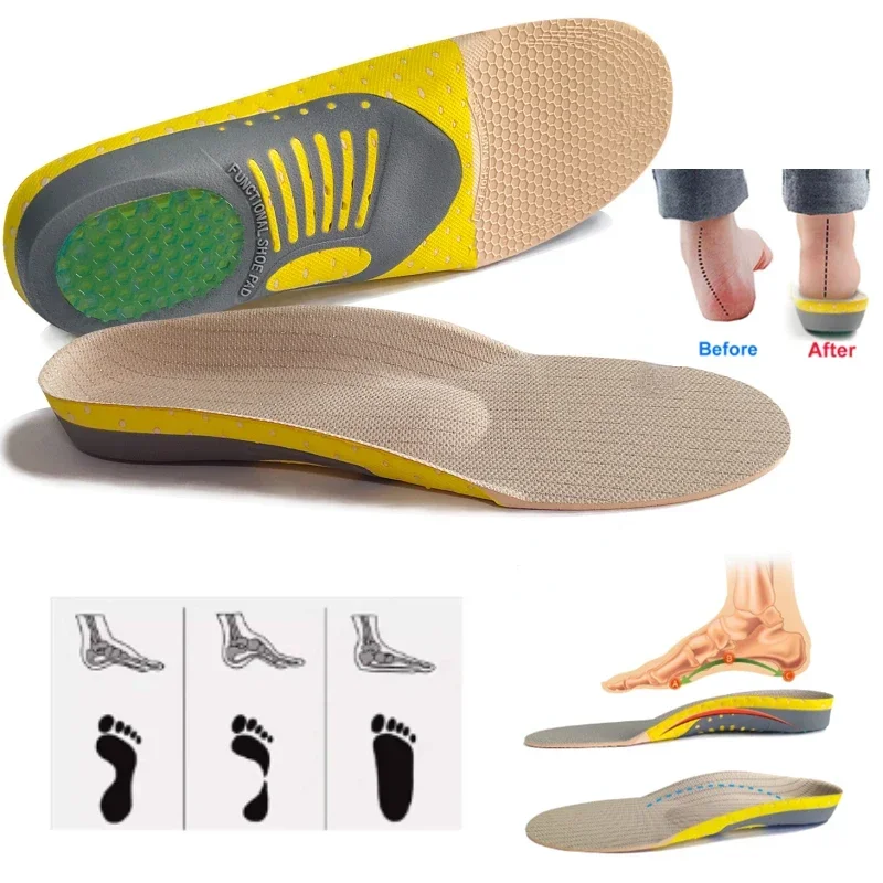 Premium Orthotic Gel Insoles Orthopedic Flat Foot Health Sole Pad For Shoes Insert Arch Support Pad For Plantar fasciitis Unisex shoe insoles orthopedic insoles