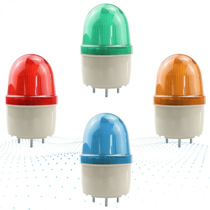 1pcs Industrial DC 12V 24V AC110V 220V Mini Red Green Orange Blue LED Flash  Warning Light Bulb Signal Tower Lamp