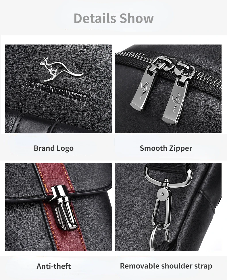 Running Waterproof Training Travel Messenger Pack Chest Bag Men's Leather Shoulder Bag Sports Multi-function Cross Body Handbag