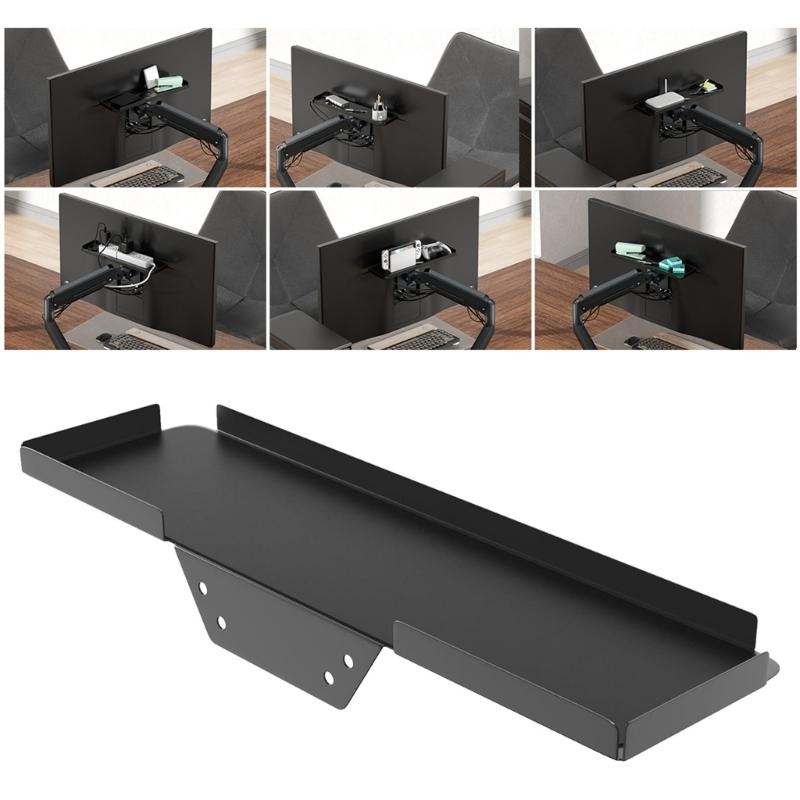 Screen Top Shelf for TV and Computer Screen Back Mount Rack Durability Carbon Steel for Electronics and Accessories