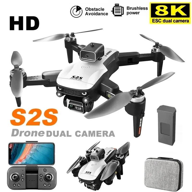 

S2S Mini Drone 4k 8K HD Camera Obstacle Avoidance Aerial Photography Brushless Motor Foldable Rc Quadcopter Kid Toy