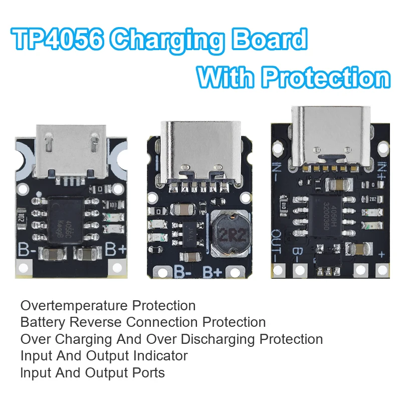 TZT 1/5/10PCS Typ-C USB TP4056 1A Lithium-Batterie Lade Schutz Bord Modul Polymer Batterie mit Temperatur Schutz