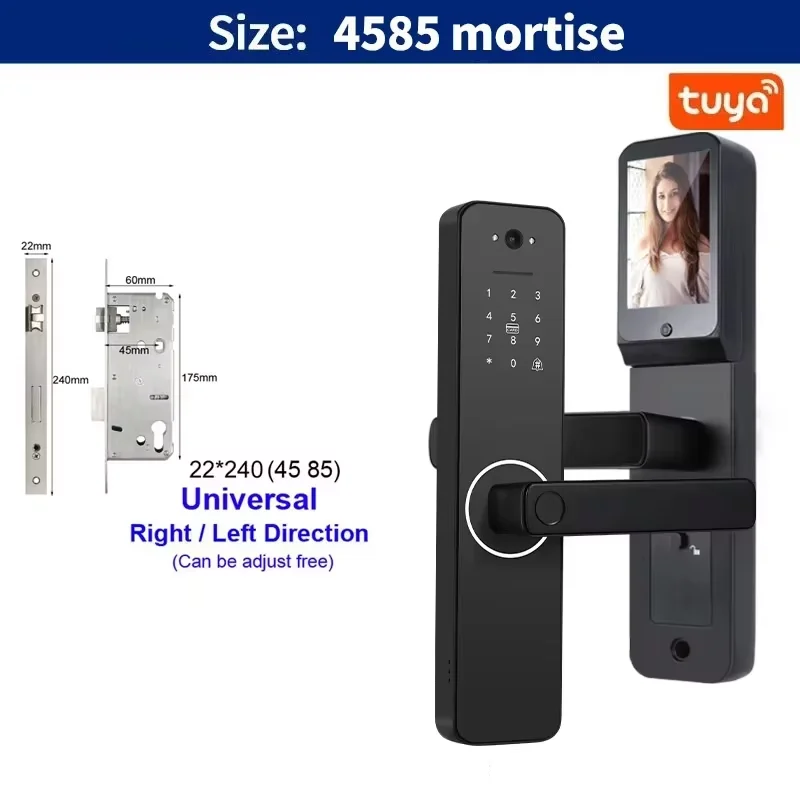 قفل إلكتروني رقمي مع قفل باب ذكي للكاميرا القياسات...